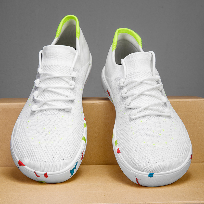 New Men Casual Shoes Breathabl - огляд і ціна Knit Fabric Lace Up Sneakers